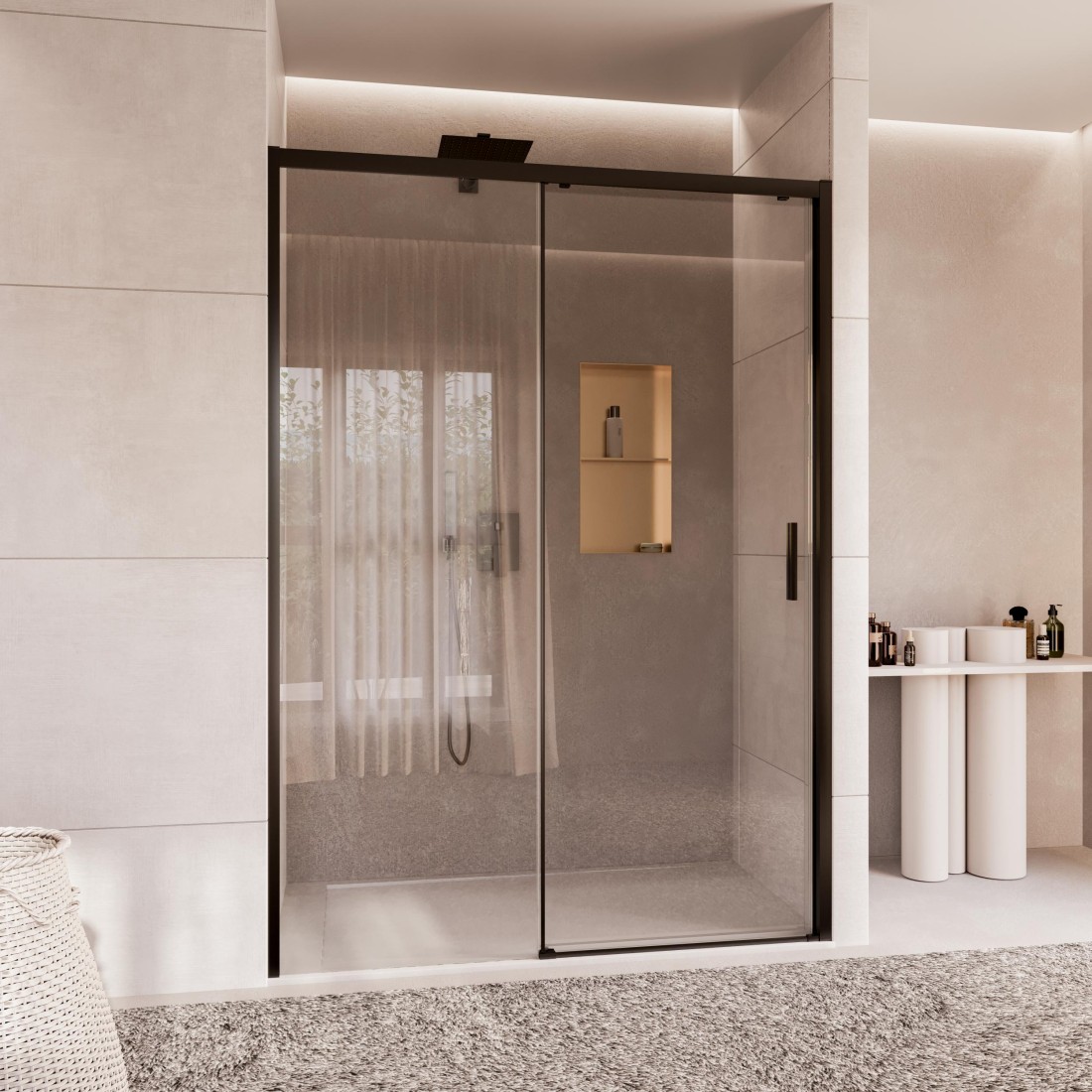 Porta doccia EGA NERA