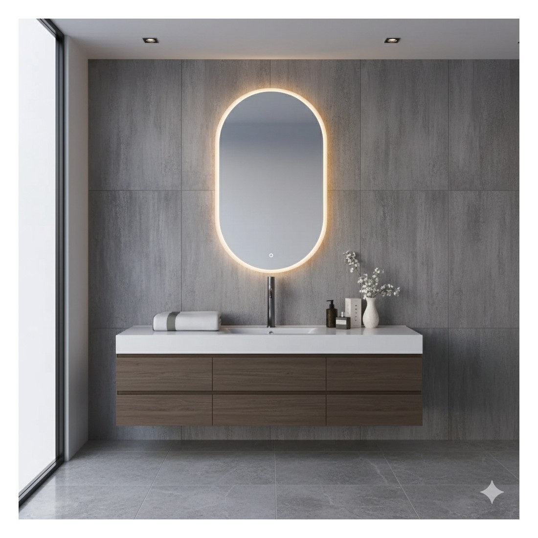 Specchio Ovale led Ambientale