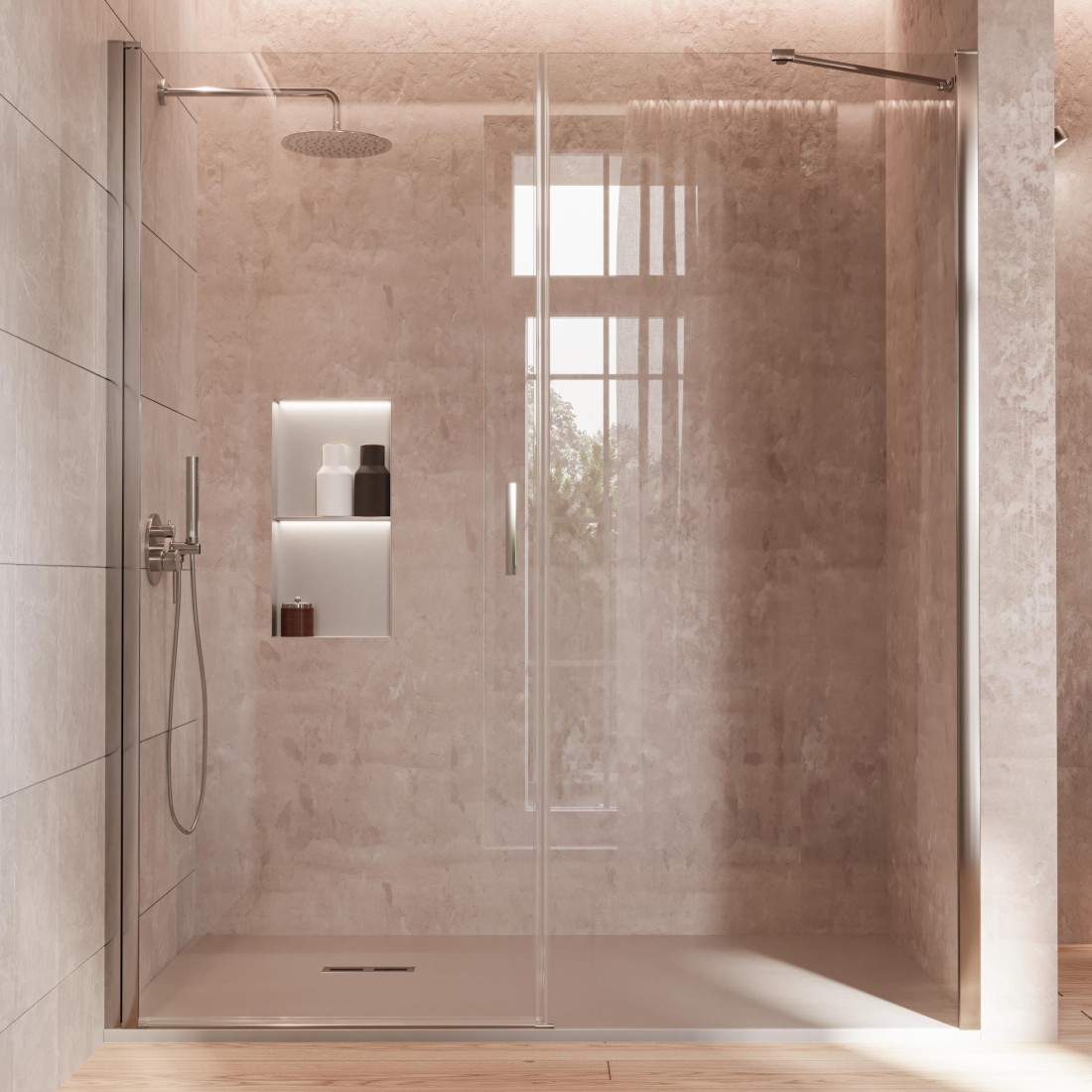 Box doccia Porta battente ANDALO DUO FIX LINE