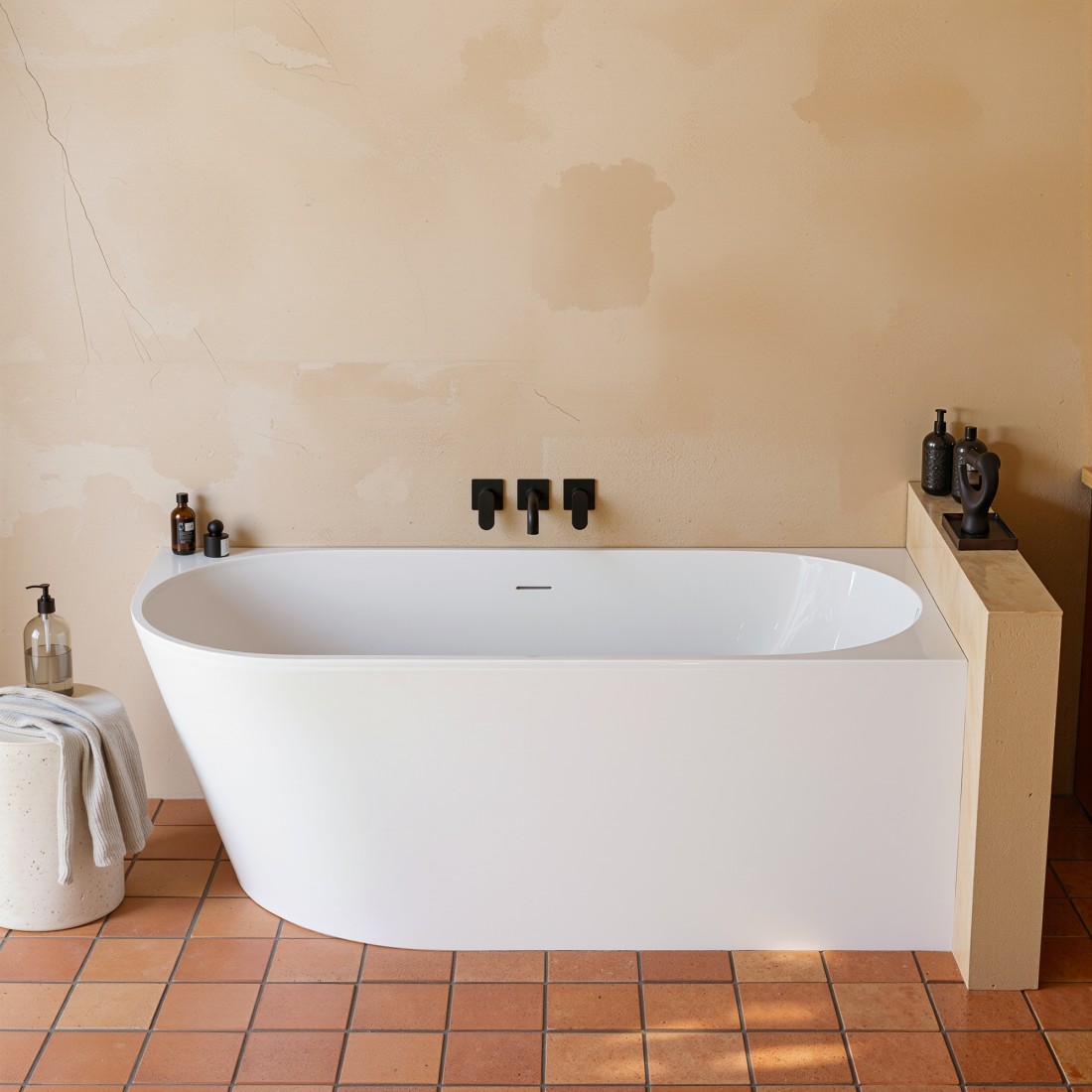 Vasca moderna ad angolo Eva destra