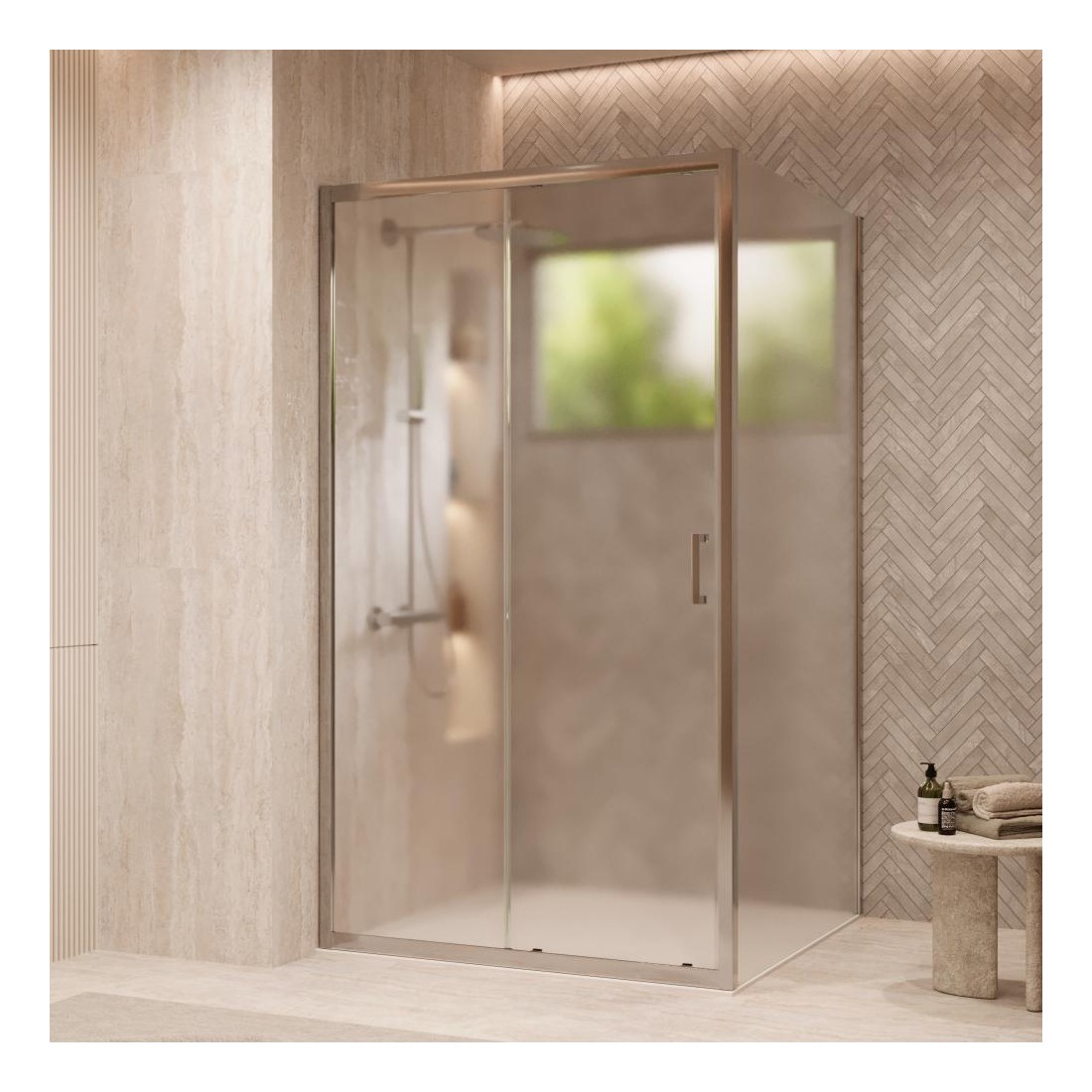 Box doccia due lati NUBE OPACA