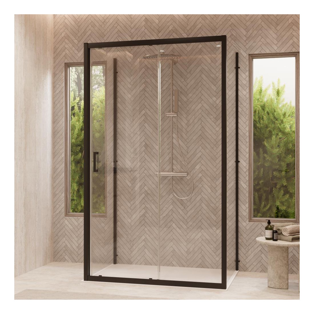 Box doccia Nube Trio Nera