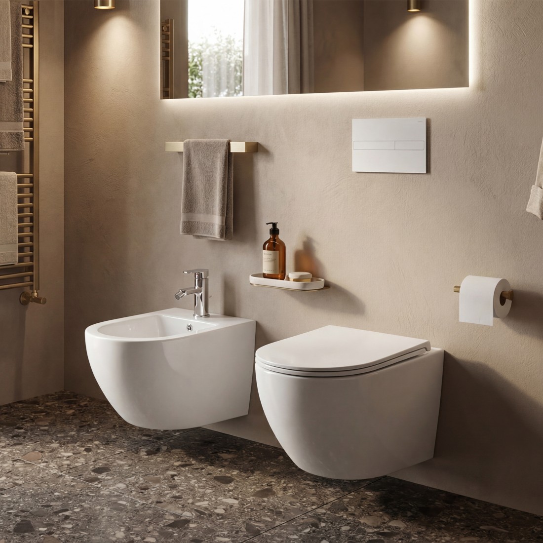 Sanitari sospesi ciclonici senza brida NEW SAME