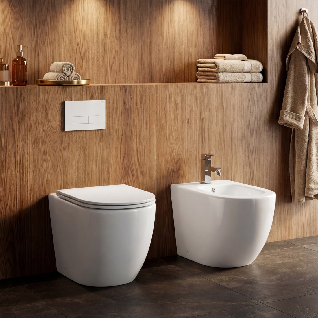 Sanitari filo muro traslati senza brida NEW SAME